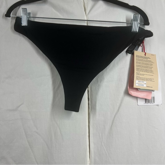 Thinx | Intimates & Sleepwear | Thinx Black Thong Period Underwear Cotton Blend Light Absorbency